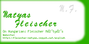 matyas fleischer business card